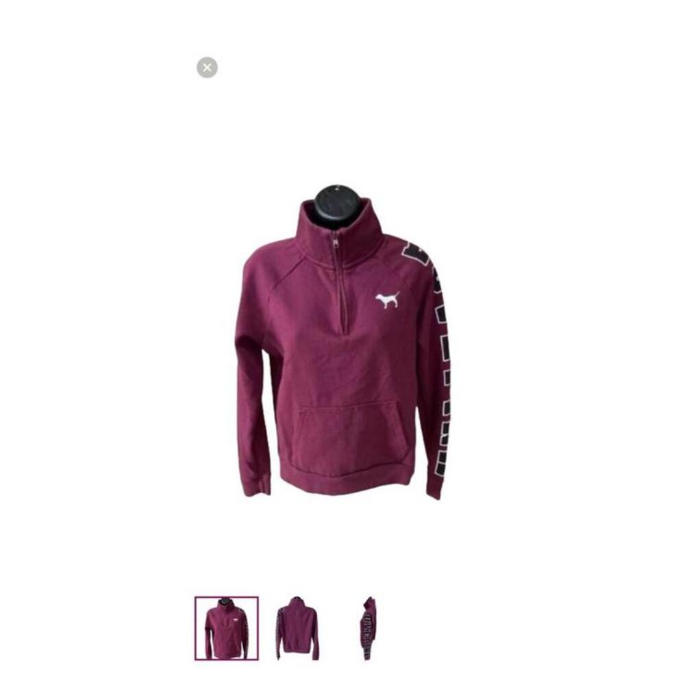 Victoria's Secret PINK Quarter Zip Pullover Sweatshirt